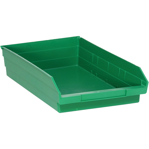 Shelf Bins, 11-1/8" W x 4" H x 17-7/8" D, Green, 40 lbs. Capacity Meunier Outillage Industriel