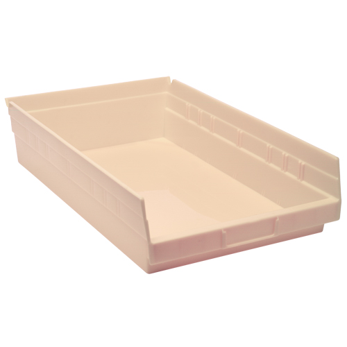 Bac pour &eacute;tag&egrave;re &eacute;conomique, 11-1/8" la, 4" h x 17-7/8" p, Ivoire Meunier Outillage Industriel