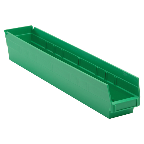 Bac pour &eacute;tag&egrave;re &eacute;conomique, 4-1/8" la, 4" h x 23-5/8" p, Vert Meunier Outillage Industriel