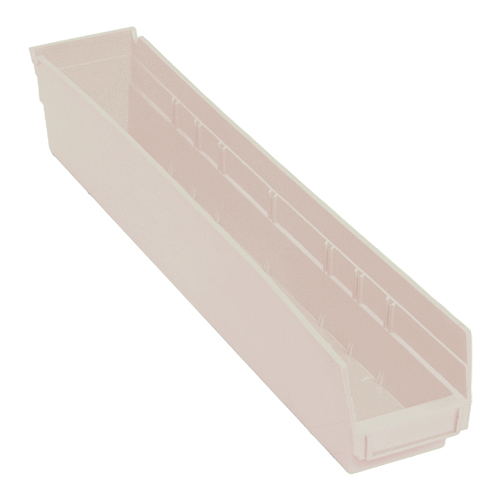 Economy Shelf Bin, 4-1/8" W x 4" H x 23-5/8" D, Ivory Meunier Outillage Industriel