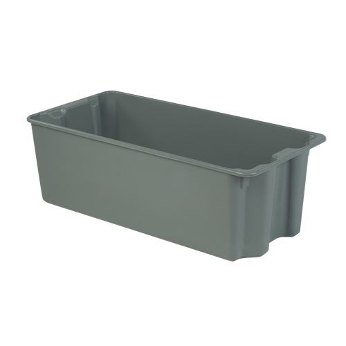 Stack-N-Nest&reg; Plexton Containers, 20.1" W x 42.5" D x 14.1" H, Grey Meunier Outillage Industriel