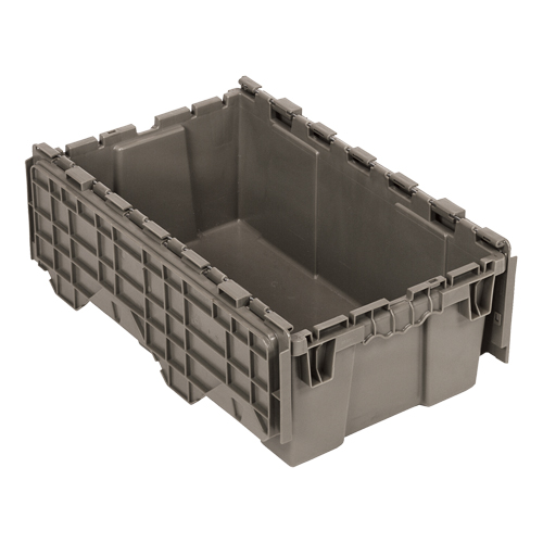 Attached-Top Distribution Container, 11-9/16" x 19-5/8' x 7-1/2", Grey Meunier Outillage Industriel