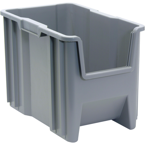 Contenants &agrave; empiler g&eacute;ants, 10,875" la x 17,5" p x 12,5" h, Gris Meunier Outillage Industriel