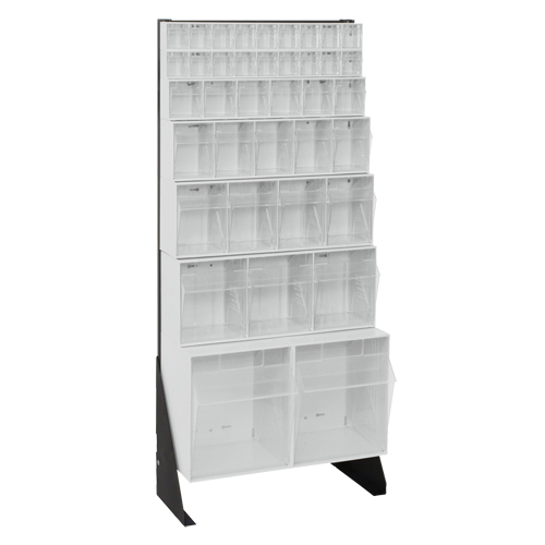 Tip-Out Bins Stand, 23-5/8" W x 8" D x 52" H, 38 Drawers Meunier Outillage Industriel