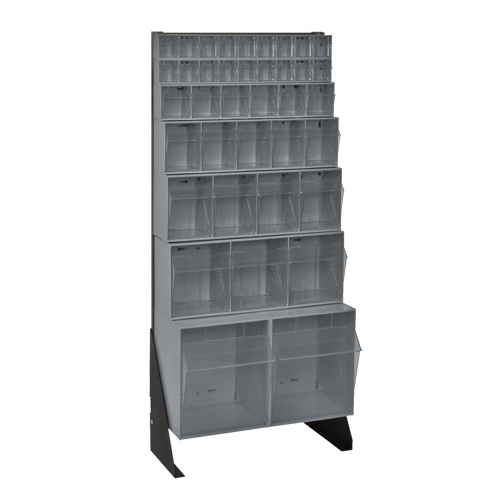 Tip-Out Bins Stand, 23-5/8" W x 8" D x 52" H, 38 Drawers Meunier Outillage Industriel