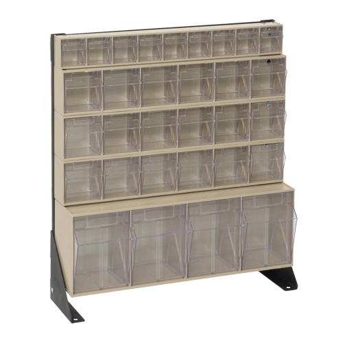 Tip-Out Bins Stand, 23-5/8" W x 8" D x 28" H, 31 Drawers Meunier Outillage Industriel