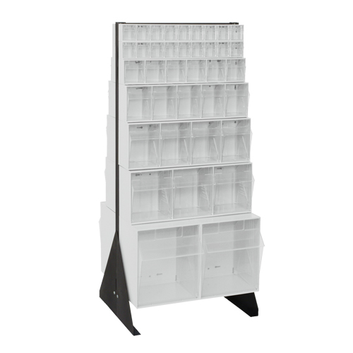 Tip-Out Bins Stand, 23-5/8" W x 16" D x 52" H, 76 Drawers Meunier Outillage Industriel
