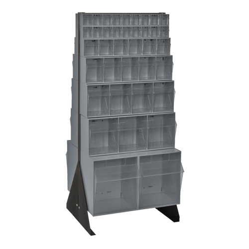 Tip-Out Bins Stand, 23-5/8" W x 16" D x 52" H, 76 Drawers Meunier Outillage Industriel