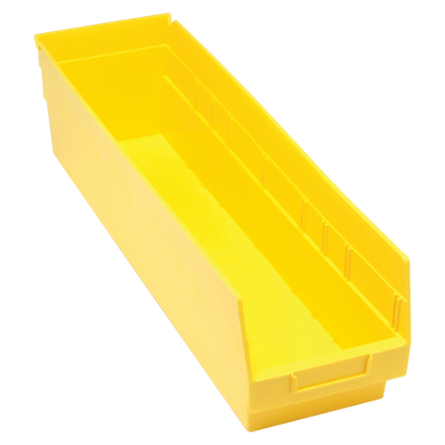 Bacs en plastique pour &eacute;tag&egrave;res Store More, 6-5/8" la x 6" H x 23-5/8" p, Jaune, Capacit&eacute; 90 lb Meunier Outillage Industriel