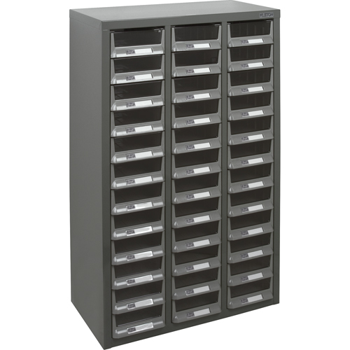 Casiers pour pi&egrave;ces KPC-100 , Acier galvanis&eacute;, 36 tiroirs, 23" x 11-2/5" x 36-9/10", Gris Meunier Outillage Industriel