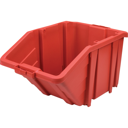 Bac g&eacute;ant en plastique, 15-1/2" la x 13" H x 25" p, Rouge, Capacit&eacute; 200 lb Meunier Outillage Industriel