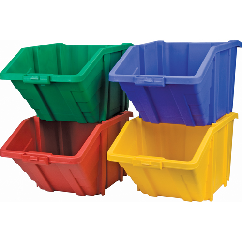 Bac g&eacute;ant en plastique, 15-1/2" la x 13" H x 25" p, Vert, Capacit&eacute; 200 lb Meunier Outillage Industriel