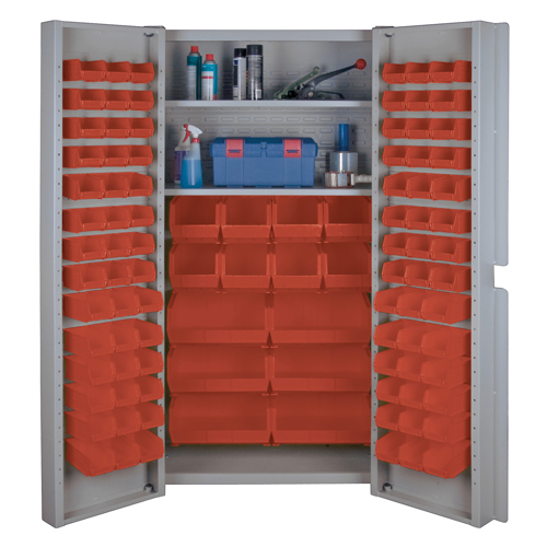 Deep Door Combination Cabinets, 38" W x 24" D x 72" H, Grey Meunier Outillage Industriel
