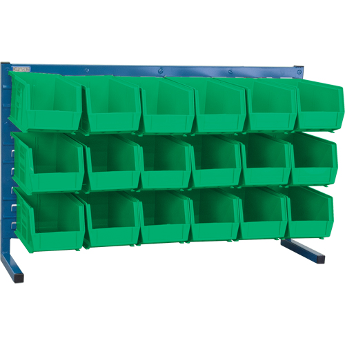 Louvered Rack with Bins, 18 Bins, 36" W x 8-1/4" D x 22" H Meunier Outillage Industriel