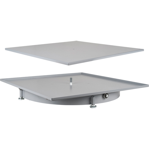 Heavy-Duty Industrial Carousel Drawer Cabinets, Steel, 27-1/2" W x 27-1/2" D x 4" H, Grey Meunier Outillage Industriel