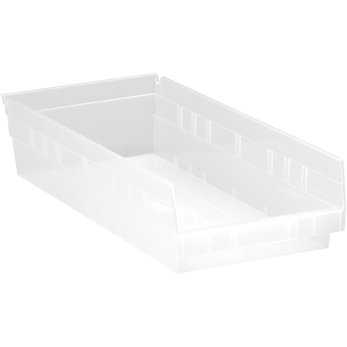 Shelf Bins, 8-3/8" W x 4" H x 17-7/8" D, Clear, 40 lbs. Capacity Meunier Outillage Industriel