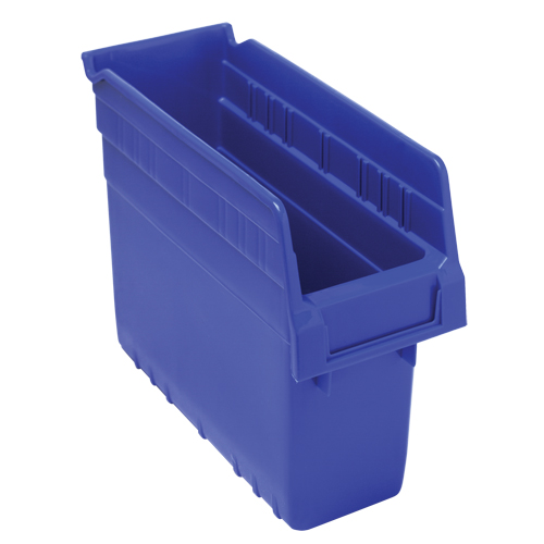 Store-Max Shelf Bins, 4-3/8" W x 8" H x 11-5/8" D, Blue, 44 lbs. Capacity Meunier Outillage Industriel