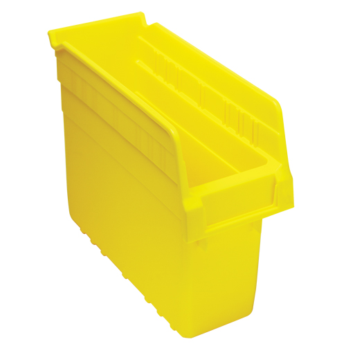 Store-Max Shelf Bins, 4-3/8" W x 8" H x 11-5/8" D, Yellow, 44 lbs. Capacity Meunier Outillage Industriel