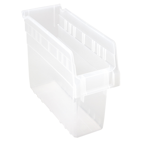 Store-Max Shelf Bins, 4-3/8" W x 8" H x 11-5/8" D, Clear, 44 lbs. Capacity Meunier Outillage Industriel