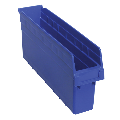 Store-Max Shelf Bins, 4-3/8" W x 8" H x 17-7/8" D, Blue, 56 lbs. Capacity Meunier Outillage Industriel