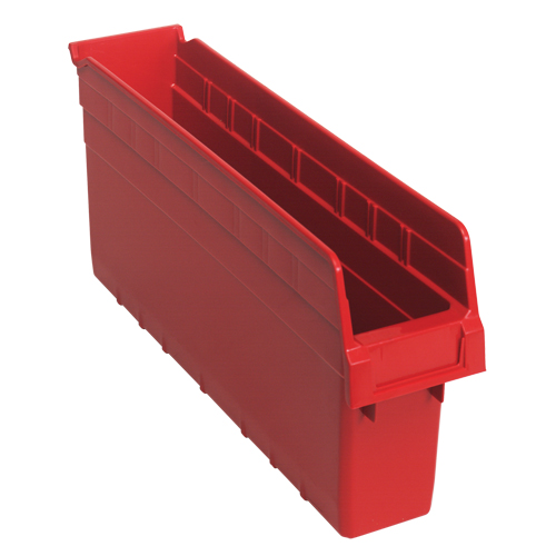 Bacs pour &eacute;tag&egrave;re Store-Max, 4-3/8" la x 8" H x 17-7/8" p, Rouge, Capacit&eacute; 56 lb Meunier Outillage Industriel