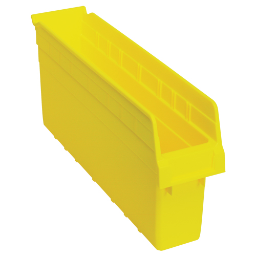 Store-Max Shelf Bins, 4-3/8" W x 8" H x 17-7/8" D, Yellow, 56 lbs. Capacity Meunier Outillage Industriel