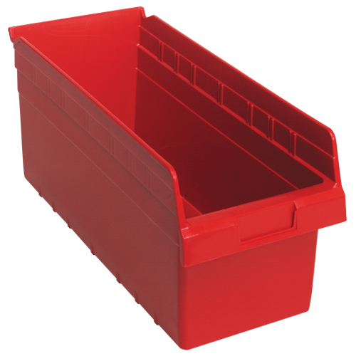 Bacs pour &eacute;tag&egrave;re Store-Max, 8-3/8" la x 8" H x 17-7/8" p, Rouge, Capacit&eacute; 56 lb Meunier Outillage Industriel