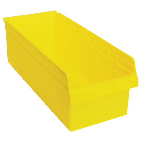 Store-Max Shelf Bins, 11-1/8" W x 8" H x 23-5/8" D, Yellow, 68 lbs. Capacity Meunier Outillage Industriel