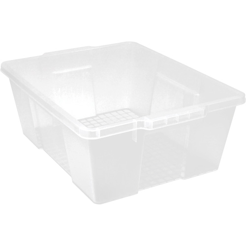Contenant avec loquets en plastique,  la x 21" p x 7,75" h, Transparent Meunier Outillage Industriel