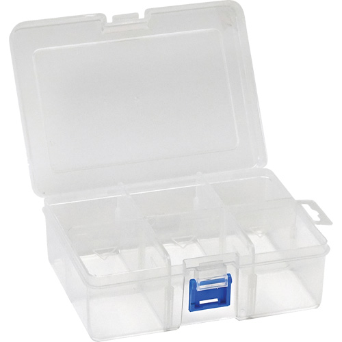 Boîte &agrave; compartiments en plastique, 4,75" la x 6,75" p x 2,25" h, 6 compartiments Meunier Outillage Industriel