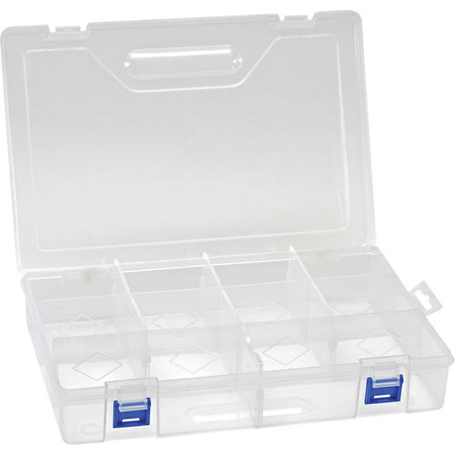 Plastic Compartment Box, 7.75" W x 11.75" D x 2.2" H, 10 Compartments Meunier Outillage Industriel