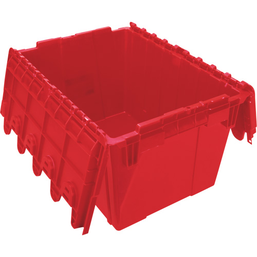 Flip Top Plastic Distribution Container, 21.65" x 15.5" x 12.5", Red Meunier Outillage Industriel