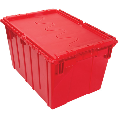 Flip Top Plastic Distribution Container, 21.65" x 15.5" x 12.5", Red Meunier Outillage Industriel