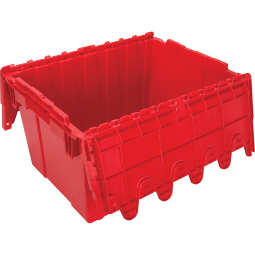 Flip Top Plastic Distribution Container, 21.65" x 15.5" x 12.5", Red Meunier Outillage Industriel