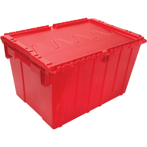 Flip Top Plastic Distribution Container, 21.65" x 15.5" x 12.5", Red Meunier Outillage Industriel