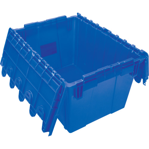 Flip Top Plastic Distribution Container, 21.65" x 15.5" x 12.5", Blue Meunier Outillage Industriel
