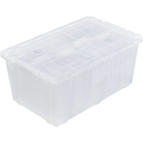 FP243C FliPak Nestable Tote, 26.9" x 16.9" x 12.1", Clear Meunier Outillage Industriel