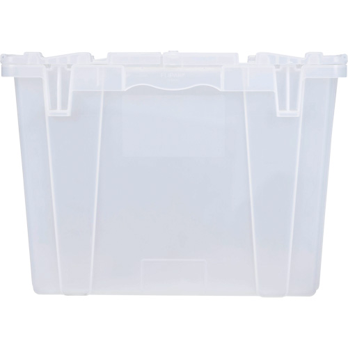 FP243C FliPak Nestable Tote, 26.9" x 16.9" x 12.1", Clear Meunier Outillage Industriel