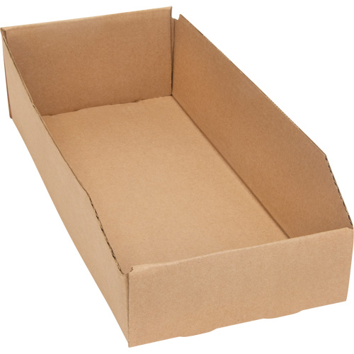 Boîtes profondes en carton ondul&eacute;, 7-3/4" la x 17-1/4" p x 4-1/2" h, Beige Meunier Outillage Industriel