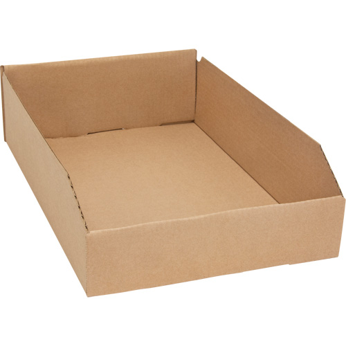 Boîtes profondes en carton ondul&eacute;, 11-3/4" la x 17-1/4" p x 4-1/2" h, Beige Meunier Outillage Industriel