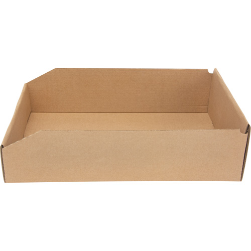 Boîtes profondes en carton ondul&eacute;, 11-3/4" la x 17-1/4" p x 4-1/2" h, Beige Meunier Outillage Industriel