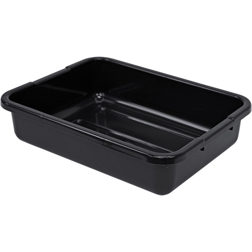 Bac d'entreposage tout usage &agrave; fond rainur&eacute;, 5" ha x 15" p x 21" lo, Plastique, Noir Meunier Outillage Industriel