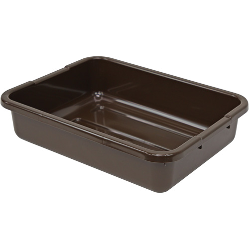 Bac d'entreposage tout usage &agrave; fond rainur&eacute;, 5" ha x 15" p x 21" lo, Plastique, Brun Meunier Outillage Industriel