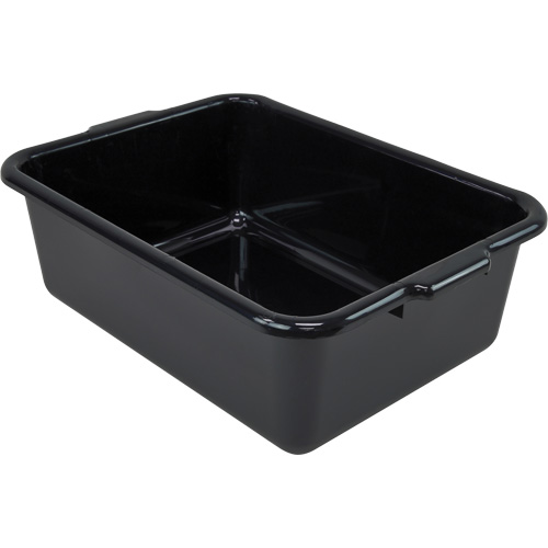 All-Purpose Flat-Bottom Storage Tub, 7" H x 15" D x 21" L, Plastic, Black Meunier Outillage Industriel