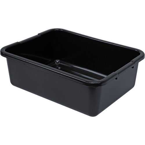 Bac d'entreposage tout usage &agrave; fond rainur&eacute;, 7" ha x 15" p x 21" lo, Plastique, Noir Meunier Outillage Industriel