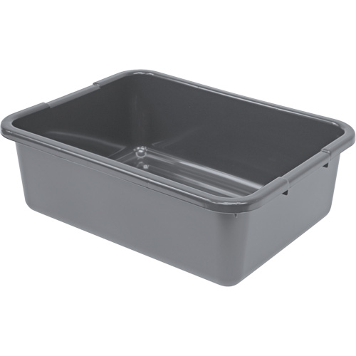 Bac d'entreposage tout usage &agrave; fond rainur&eacute;, 7" ha x 15" p x 21" lo, Plastique, Gris Meunier Outillage Industriel