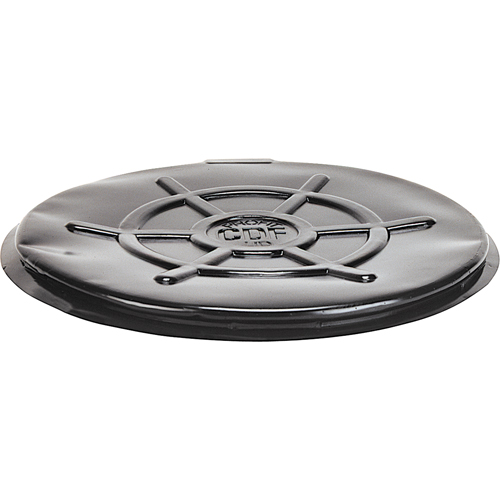 Couvercles protecteurs pour barils, Dessus ouvert, Convient aux 55 gal. US (45 gal. imp.), Noir Meunier Outillage Industriel