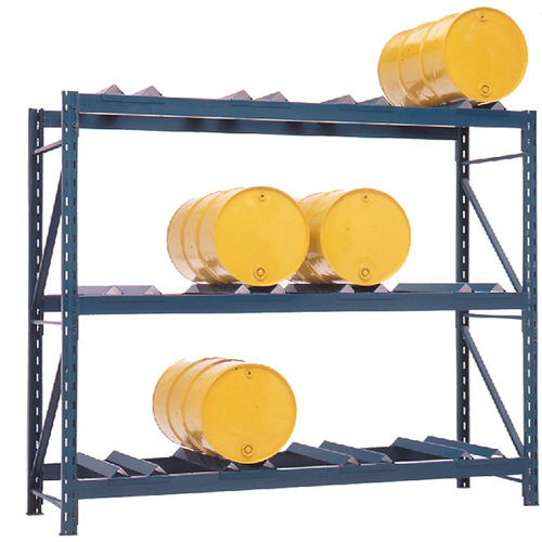 Rayonnages pour barils, 12 barils, 112" la x 36" p x 96" h Meunier Outillage Industriel