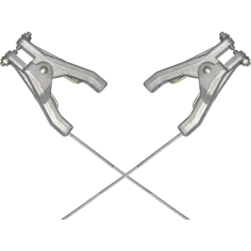 Heavy-Duty Bonding & Grounding Wire Assemblies - Two Hand Clamp Connectors Meunier Outillage Industriel
