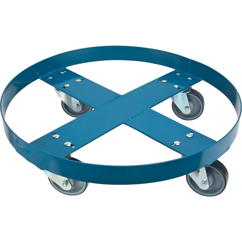 Chariot pour baril, Acier, Capacit&eacute;e 1000 lb, Diam&egrave;tre 24", Roue en Polyur&eacute;thane Meunier Outillage Industriel